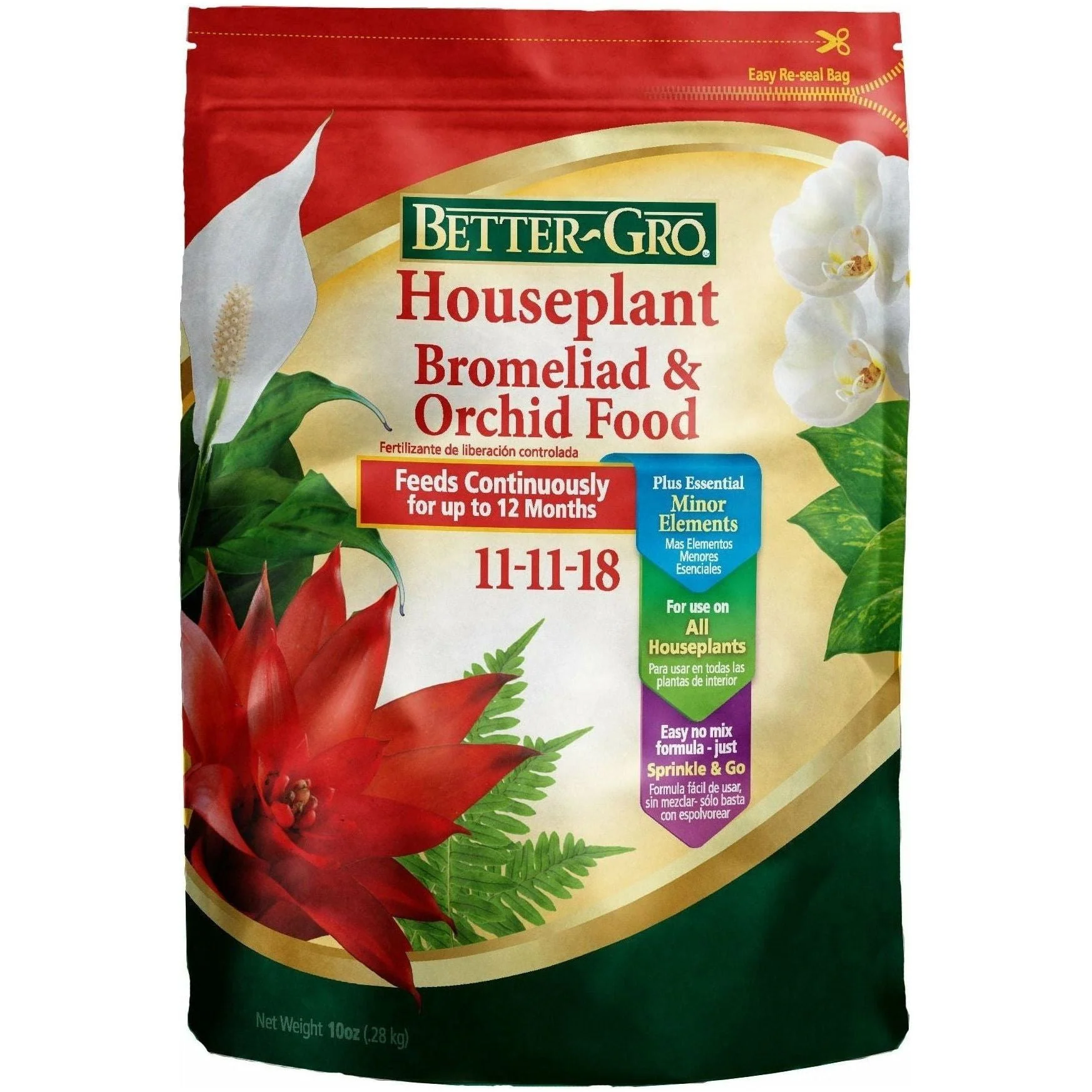 Better-Gro Houseplant Bromeliad & Orchid Food 11-11-18 Fertilizer - 1 lb.