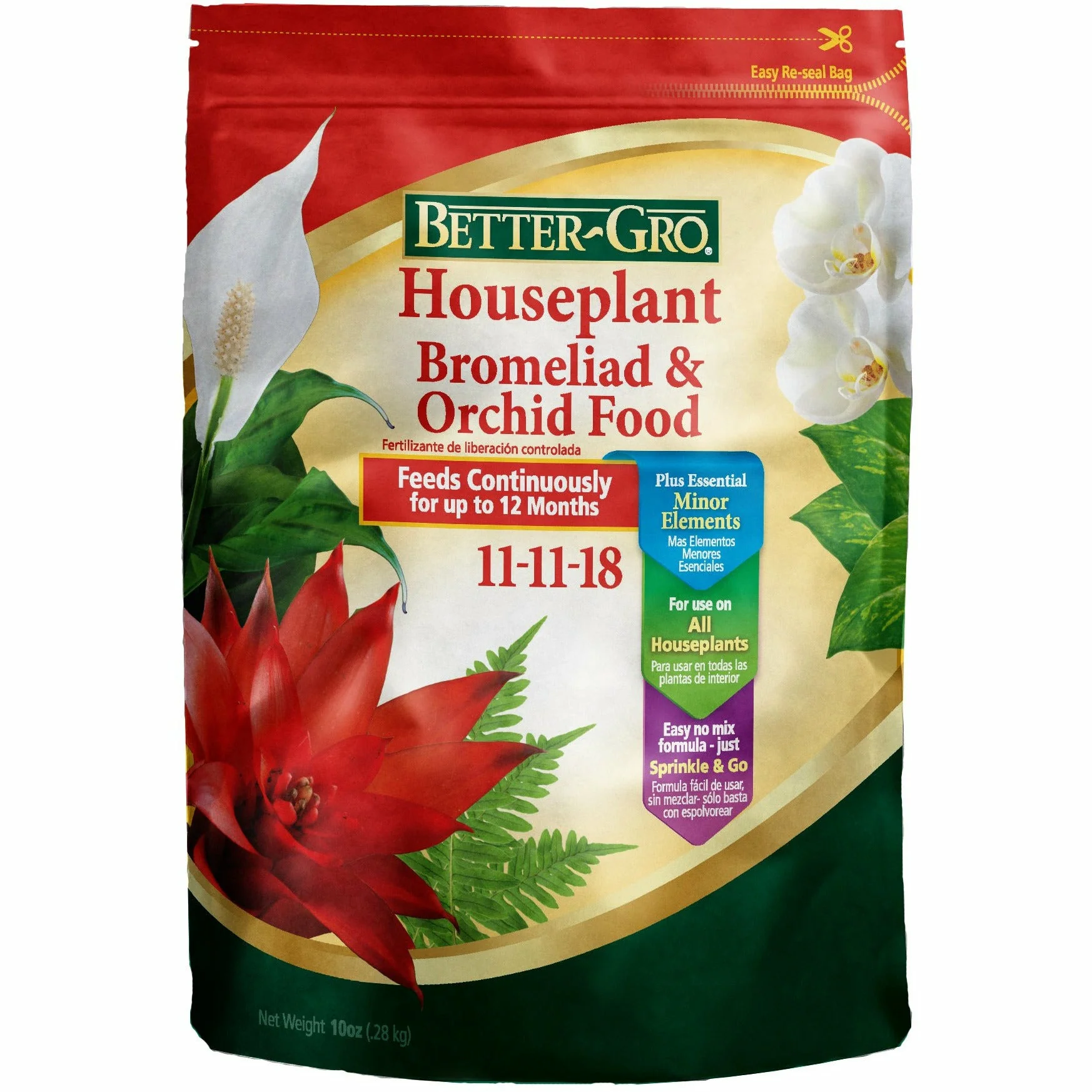 Better-Gro Houseplant Bromeliad & Orchid Food 11-11-18 Fertilizer - 10 oz.