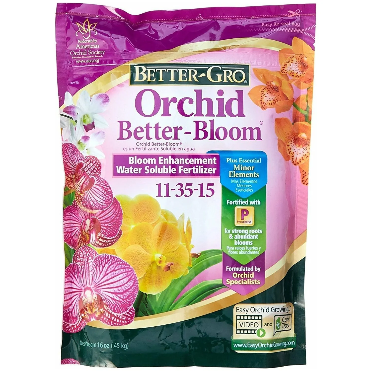 Better-Gro Orchid Better-Bloom Fertilizer 11-35-15 - 1 lb.