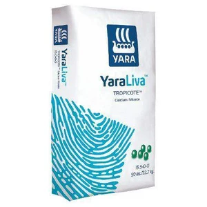 YARA Tropicote Granular Fertilizer 15.5-0-0 Calcium Nitrate - 50 Lbs.