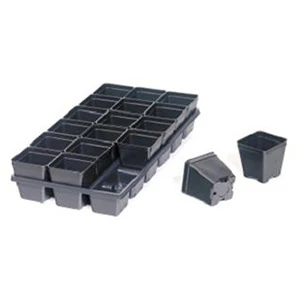Carry Tray - 18-Pocket Tray for 4" Square Pot (Press Fit) Pack of 50