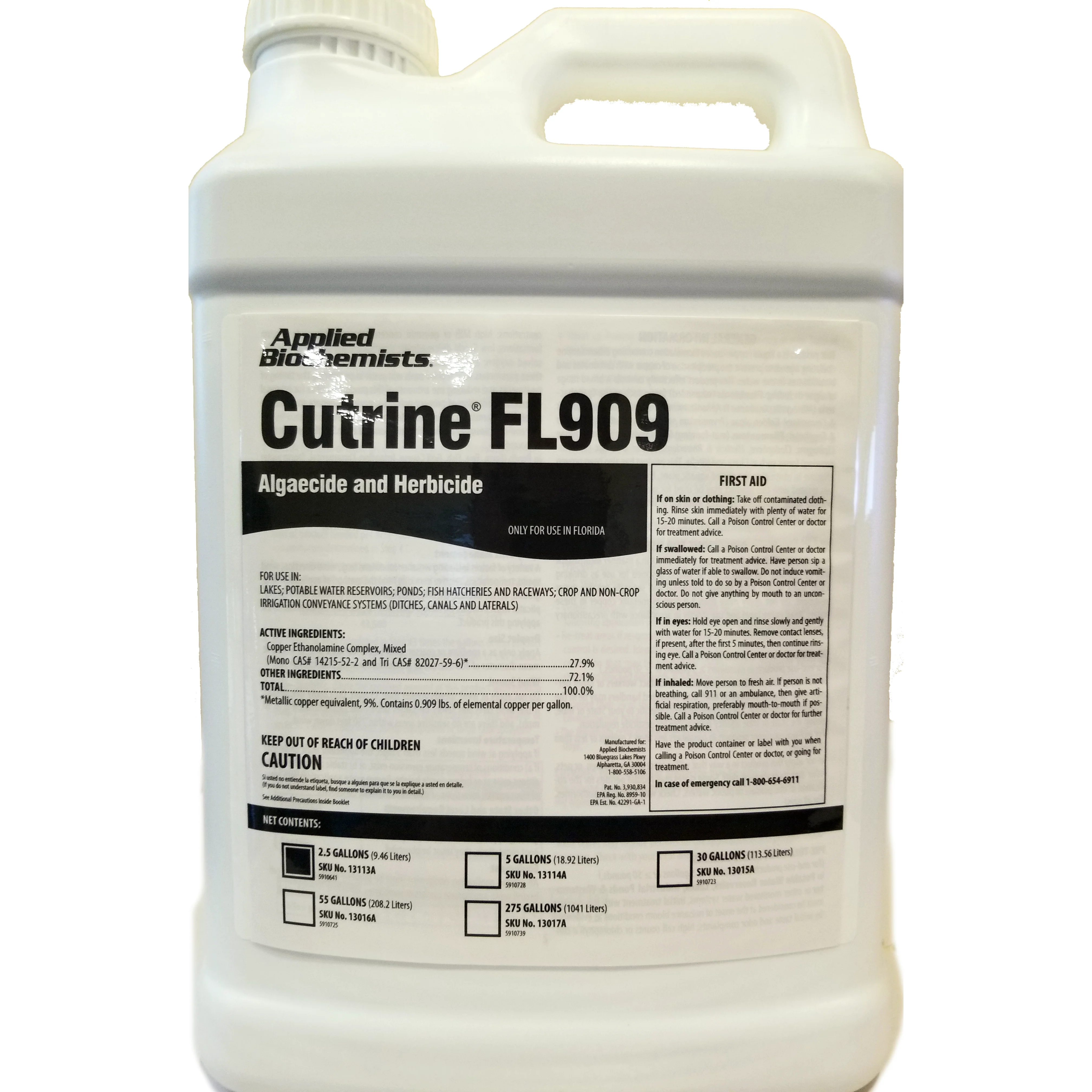 Cutrine FL909 Algaecide - 2.5 Gal