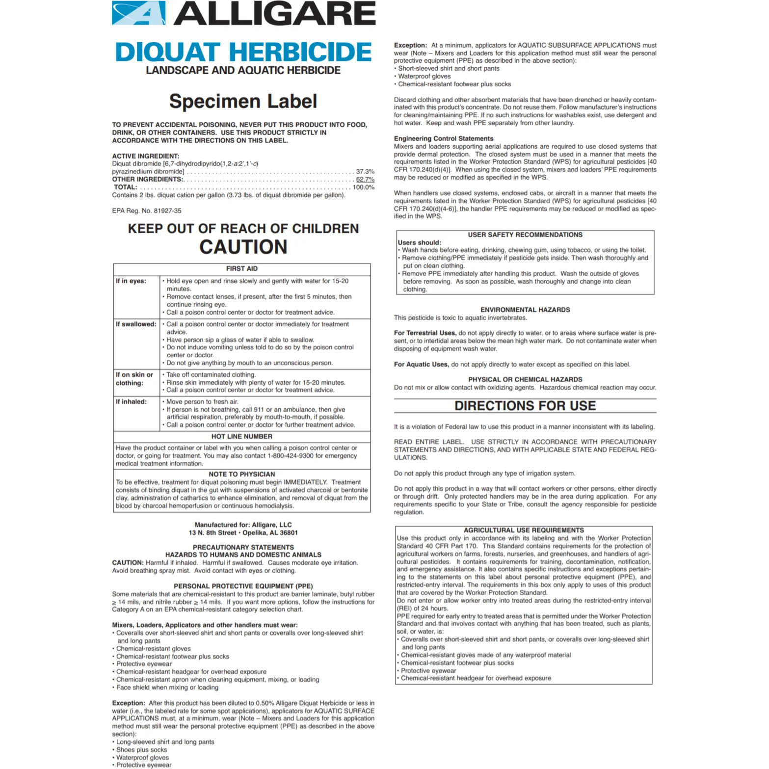 Diquat Aquatic Herbicide - Image 3