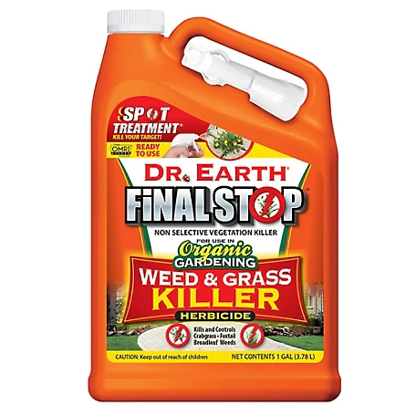 Dr. Earth - Final Stop Weed and Grass Killer Spray - 1 Gallon | Organic Herbicide