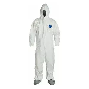 DuPont Tyvek Coverall Comfort Fit Design with Attached Hood & Boots
