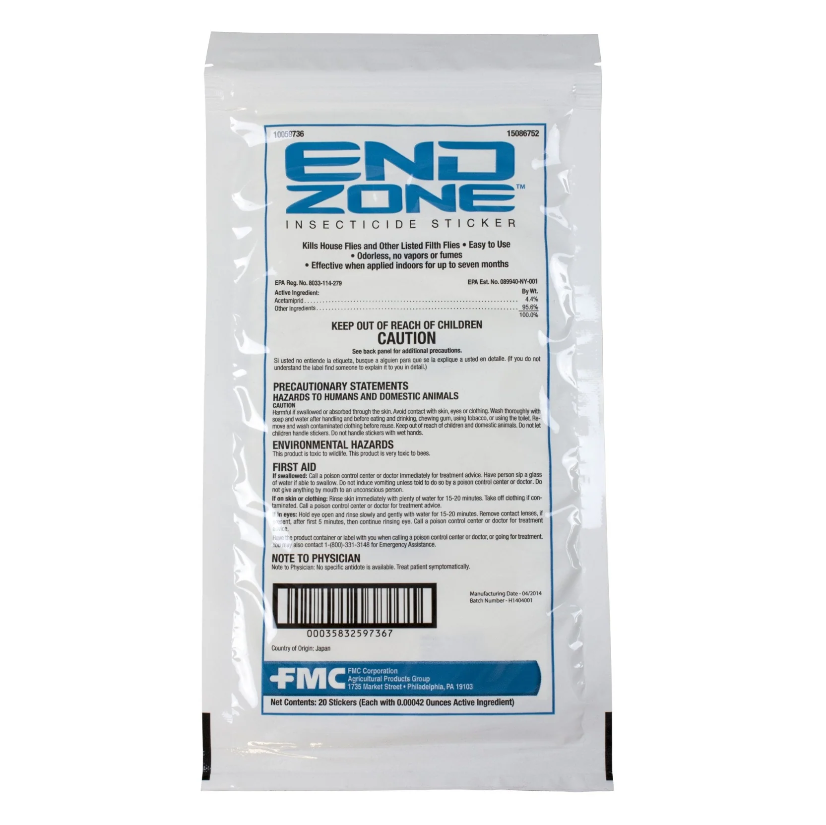 EndZone Insecticide Stickers - Image 2