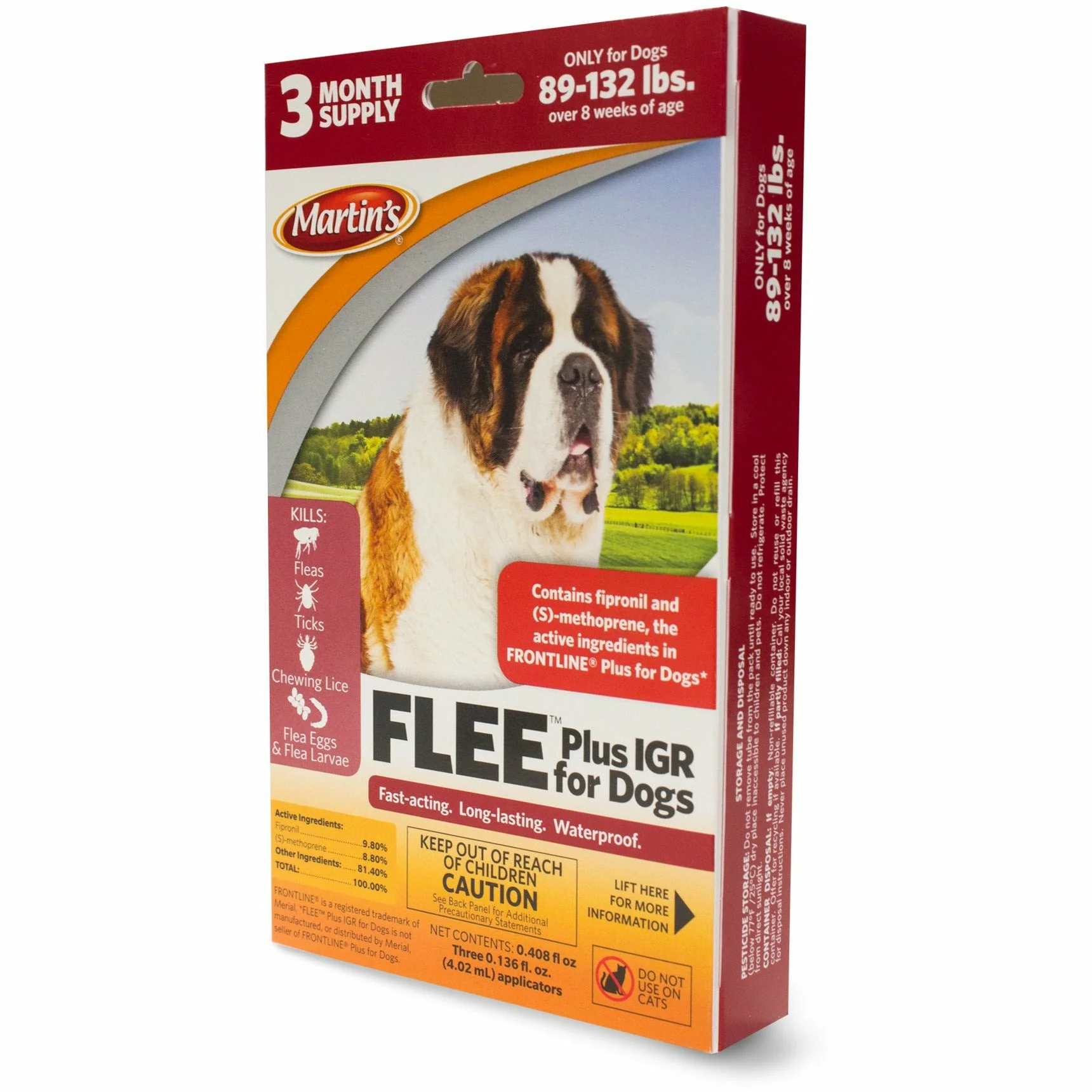 Flee Plus IGR for Dogs 89 - 132 Lbs.