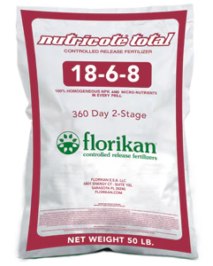 Florikan with Nutricote Total 18-6-8 360 Day 2 Stage - 50 Lbs.
