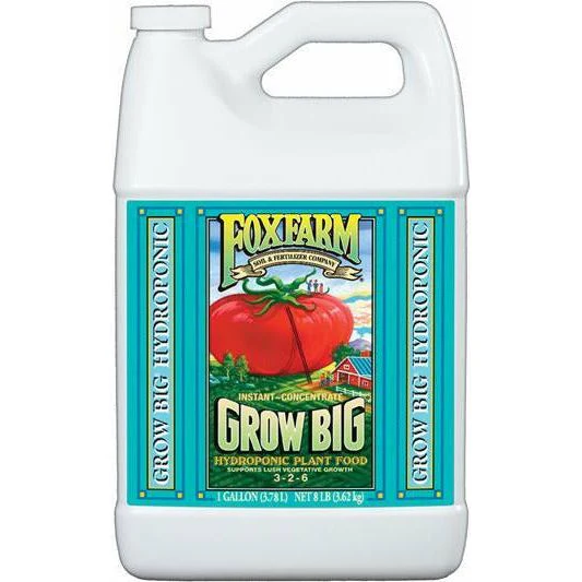 FoxFarm Grow Big Hydro - 3-2-6  Liquid Concentrate -1 Gallon