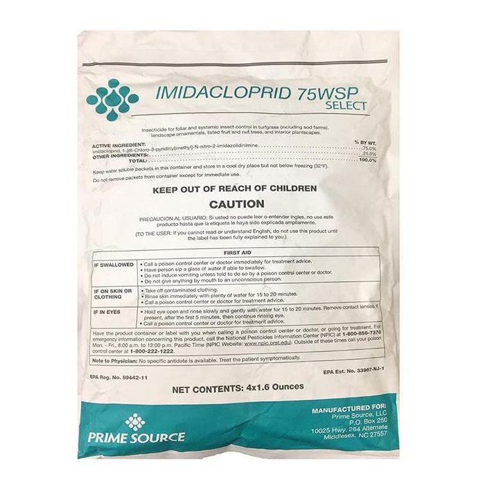 Imidacloprid 75 WSP Insecticide - 4 x 1.6 Oz. Packets