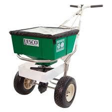 LESCO 80lb Bulk/Snow Spreader w/ Stainless Steel Frame and High-Vis Deflector  #105821