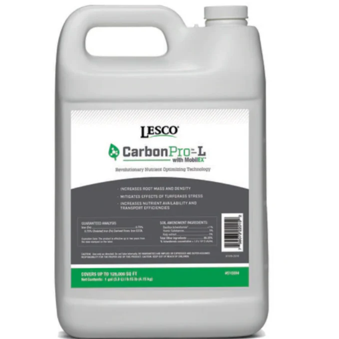 LESCO CarbonPro-L + MobilEX Liquid Biological Soil Amendment 0.75cFe + Kelp / Humates -1 Gallon