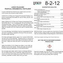 Lesco Palm and Ornamental 8-2-12 Fertilizer - 50 Lbs.