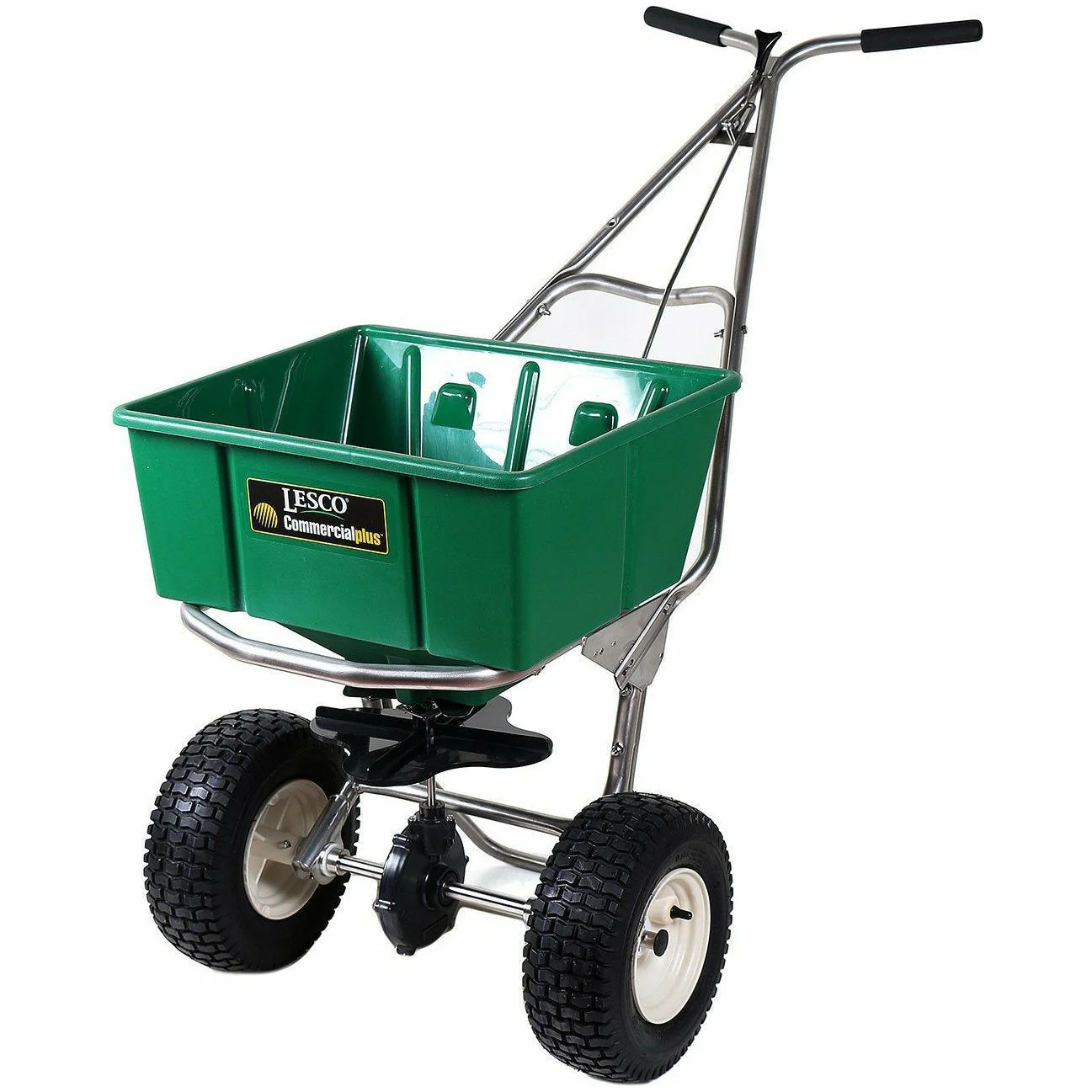 Lesco Stainless Steel "ICE MELT" Spreader - 80 Lbs. Hopper #102821