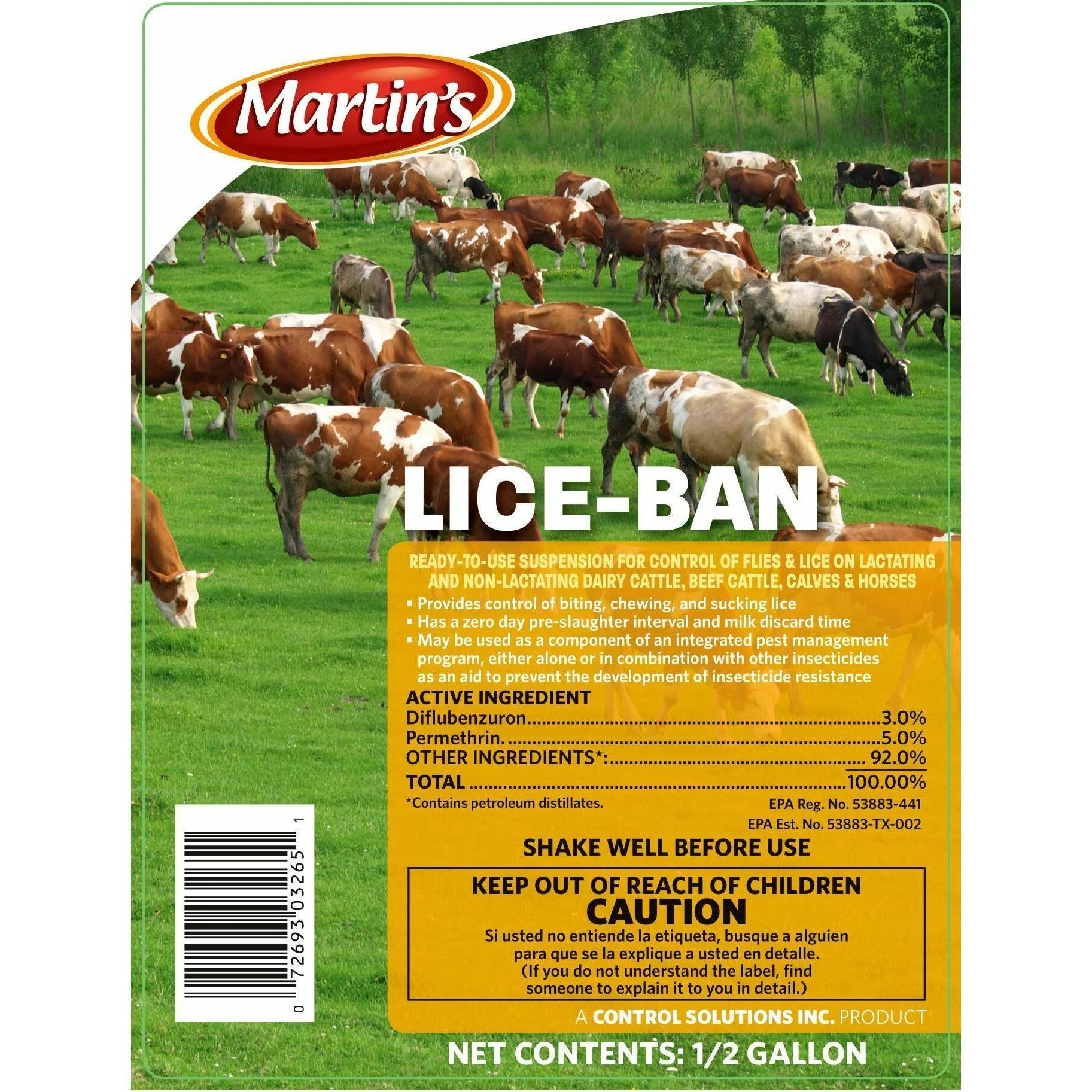 Martin's Lice Ban 1/2 Gallon - Image 3