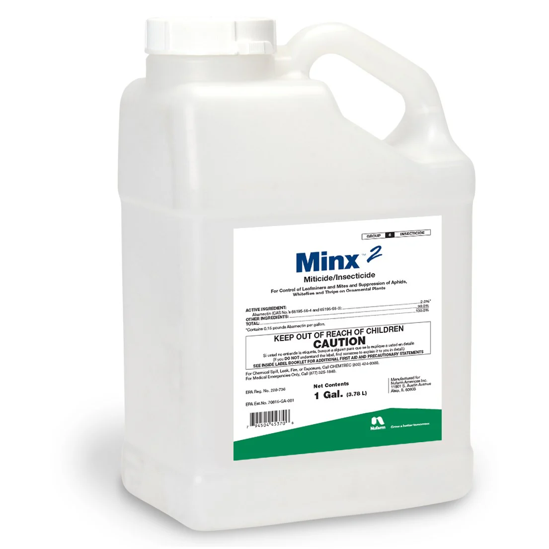 Minx 2 Abamectin Miticide Insecticide - 1 Gallon