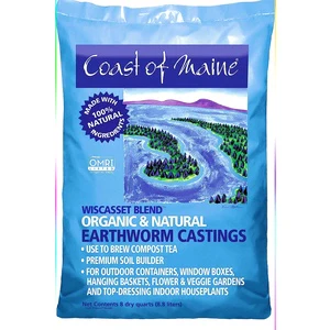 Organic Wiscasset Earthworm Castings Blend - 8 Qt.