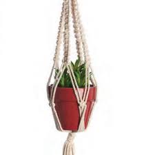 Plant Hanger Mini Woven ZigZag 17"