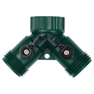 Plastic Green 2-Way Hose Valve