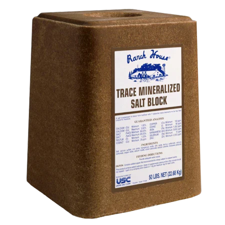 Ranch House Trace Mineralized Salt Block - 50 Lbs.