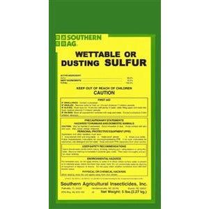 Wettable or Dusting Sulfur Fungicide - 5 Lbs.